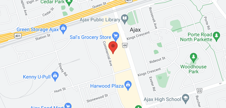 map of 190 HARWOOD AVE S